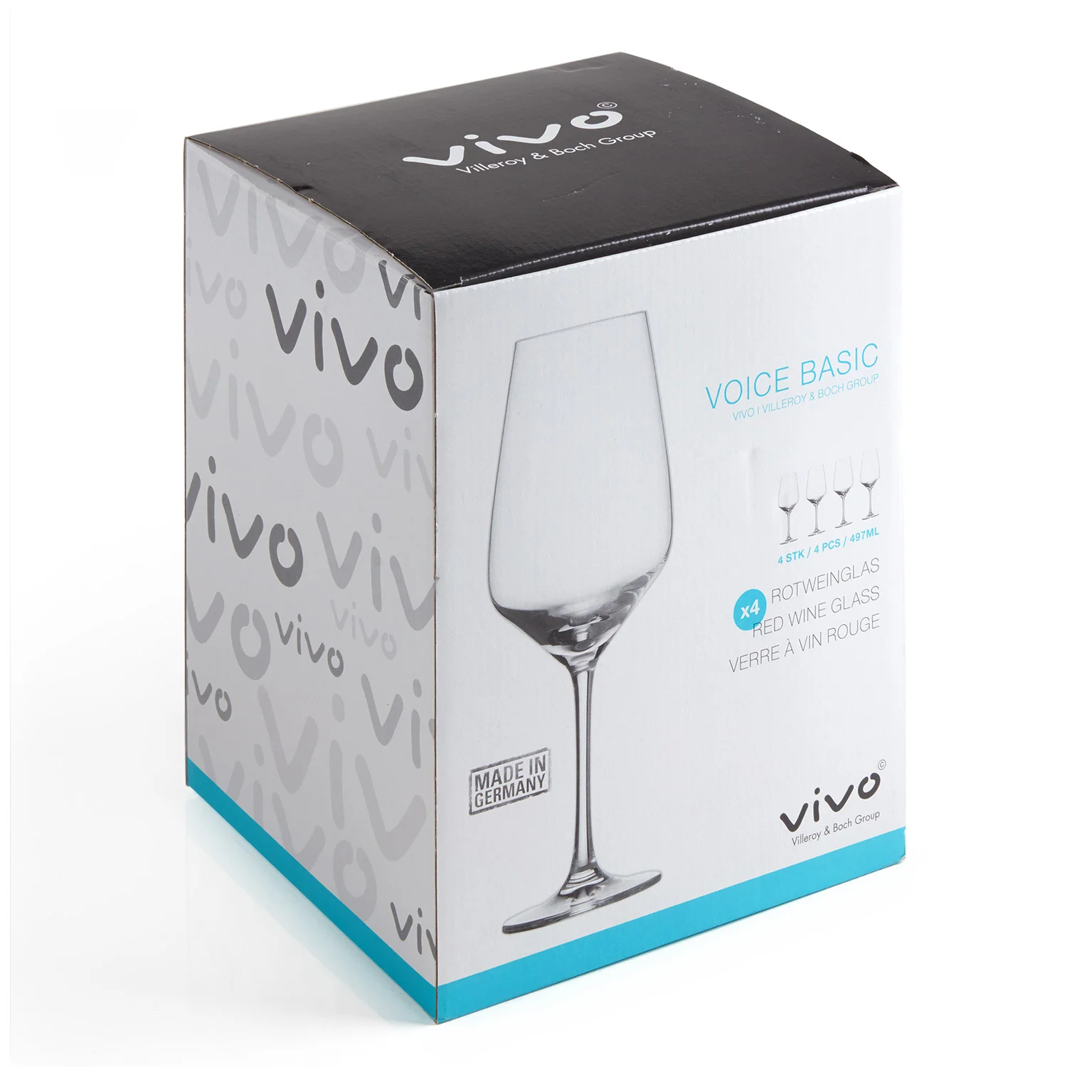 Voice Basic Glass Набор бокалов для красного вина 500 мл, 4 шт