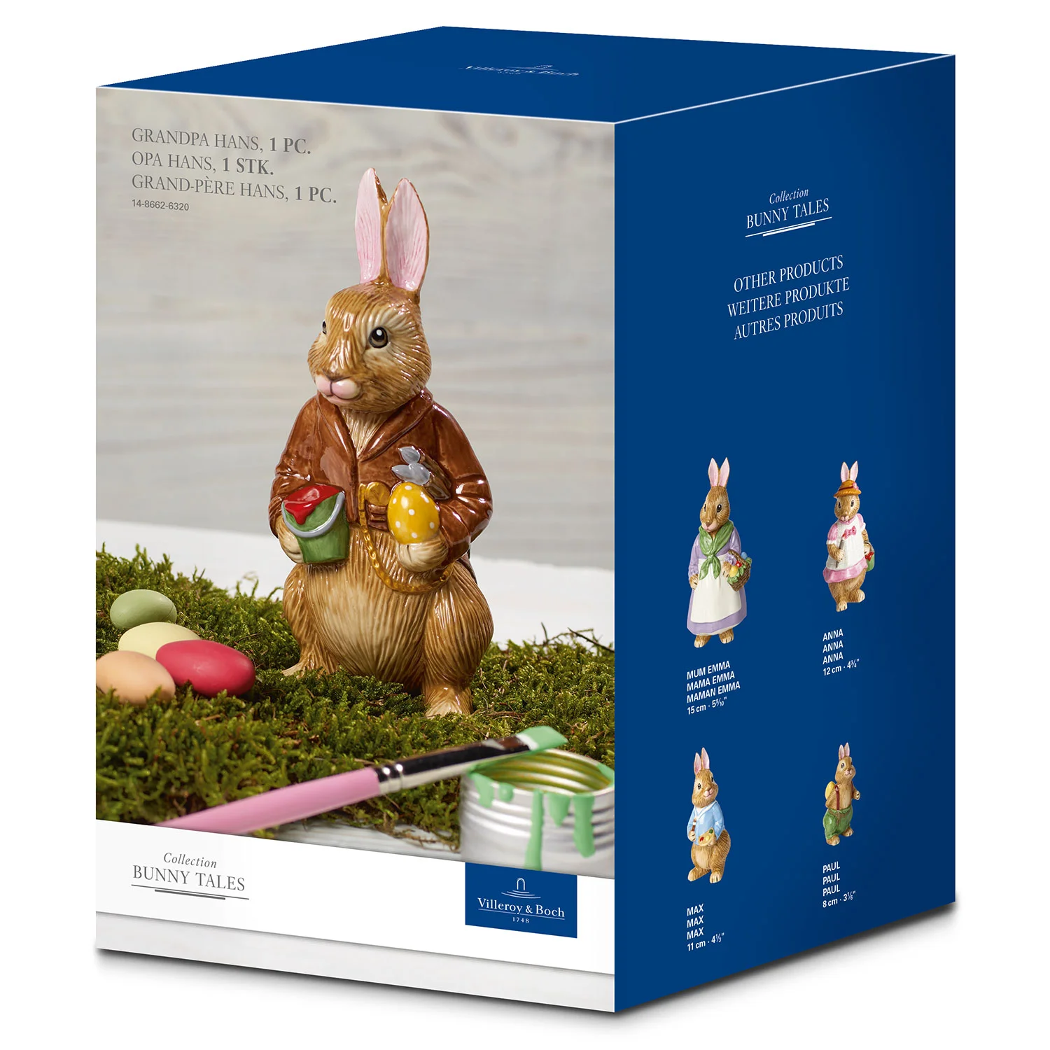 Bunny Tales Декоративная фигурка "Пасхальный кролик Дедушка Ганс" 14.5 см