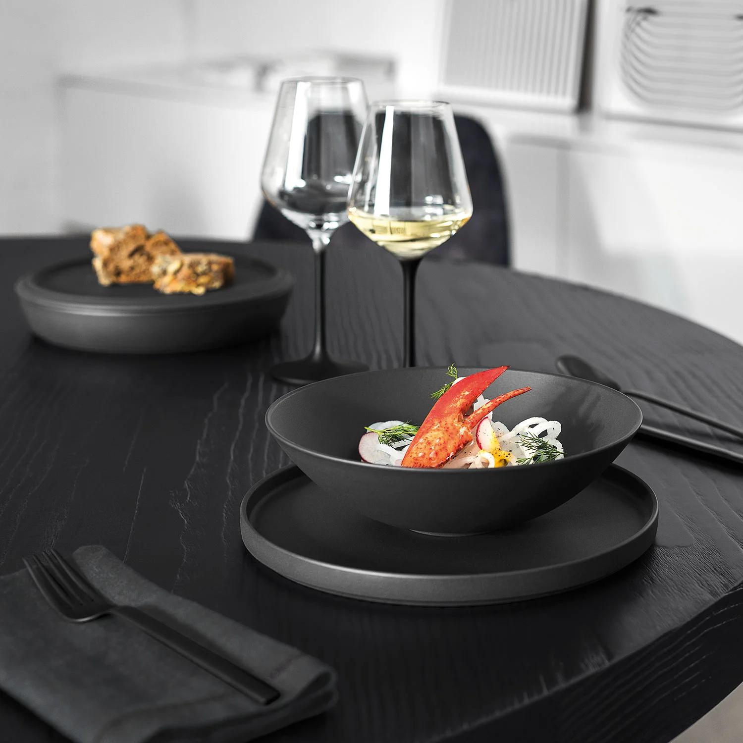 Iconic La Boule Black Набор посуды на 2 персоны, 7 предметов